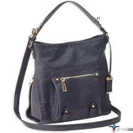 BULLDOG CONCEALED CARRY PURSE HOBO ANNA BLACK
