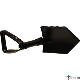 RED ROCK MILITARY TRI-FOLD SHOVEL W/ CASE 23" OPEN BLACK