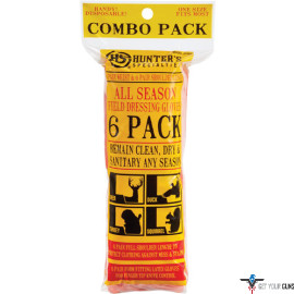 HS FIELD DRESSING GLOVES 6 PACK COMBO SHOULDER/WRIST